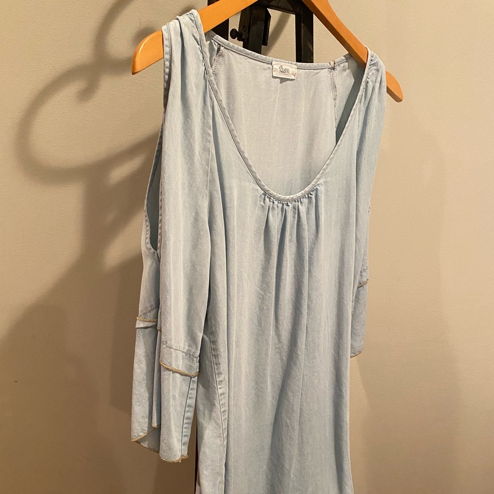 Cute Glam Jean Dress size small
